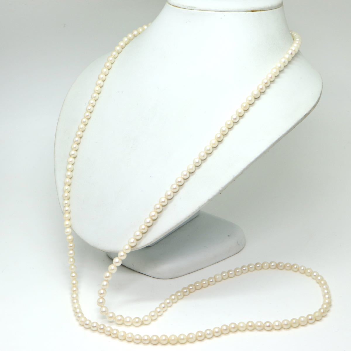 ソーティング付き!!《アコヤ本真珠ロングネックレス》D 5.5-6.0mm珠 49.8g 106.5cm pearl necklace ジュエリー jewelry DE0/EA0_画像5