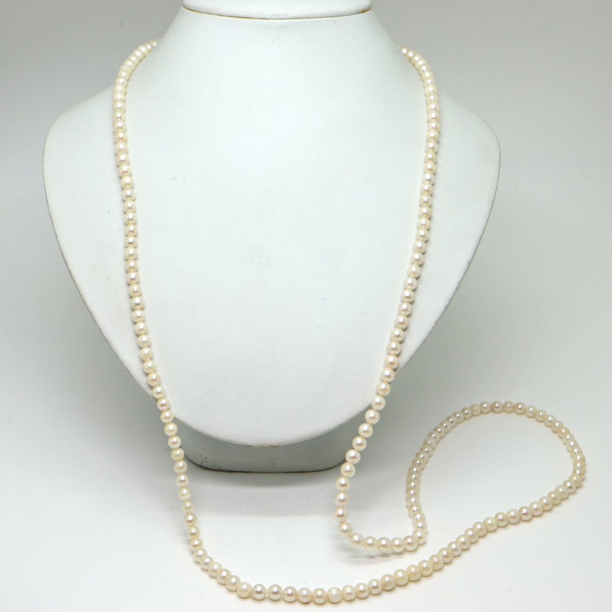 ソーティング付き!!《アコヤ本真珠ロングネックレス》D 5.5-6.0mm珠 49.8g 106.5cm pearl necklace ジュエリー jewelry DE0/EA0_画像4