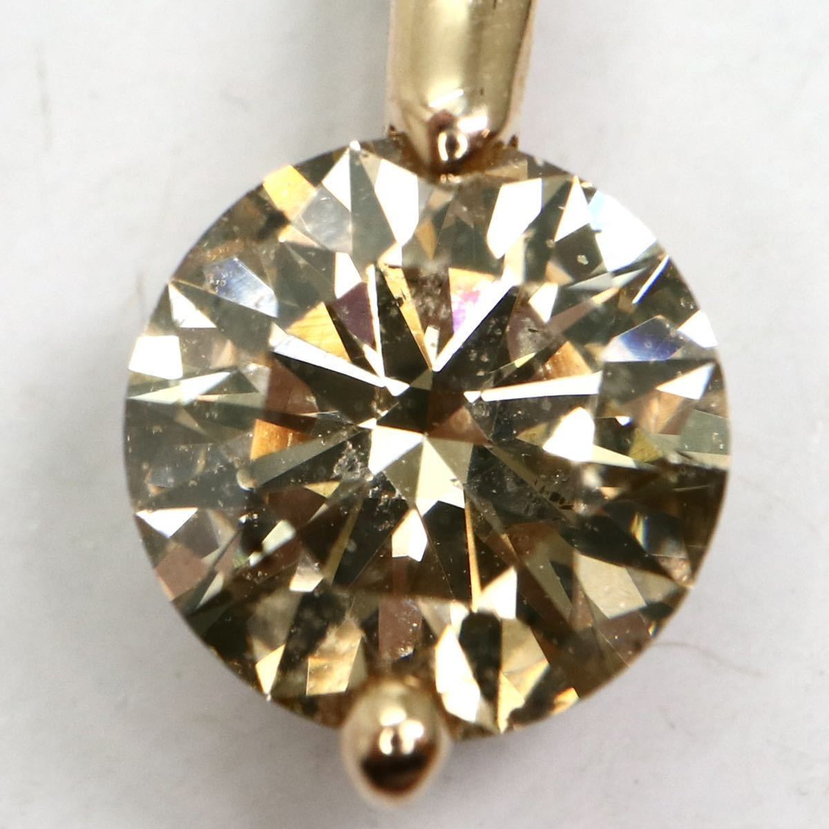 GSTV(ジーエスティーヴィー)《K18 天然ブラウンダイヤモンドペンダントトップ》D 0.7g 0.90ct diamond jewelry ジュエリー EB2/EE2_画像4