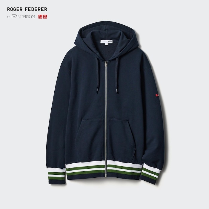 【レア】UNIQLO ユニクロ×フェデラー×JW ANDERSON スウェットフルジップパーカー テニス Roger Federer スウェットフルジップパーカ M RF_画像1