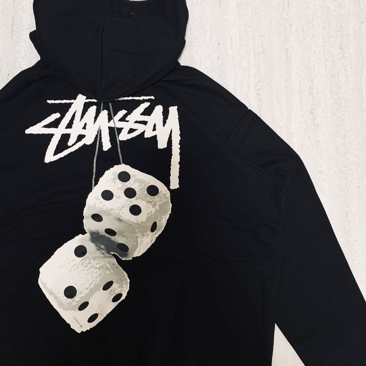 海外限定 ステューシー Stussy サイコロ Dice パーカー XL 黒_画像2