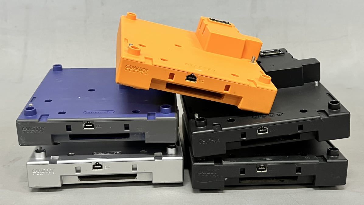 L1KI8 Nintendo GC ゲームボーイプレーヤー DOL-017 まとめ 5台 バイオレット/オレンジ/ブラック/シルバー ゲームキューブ _画像2