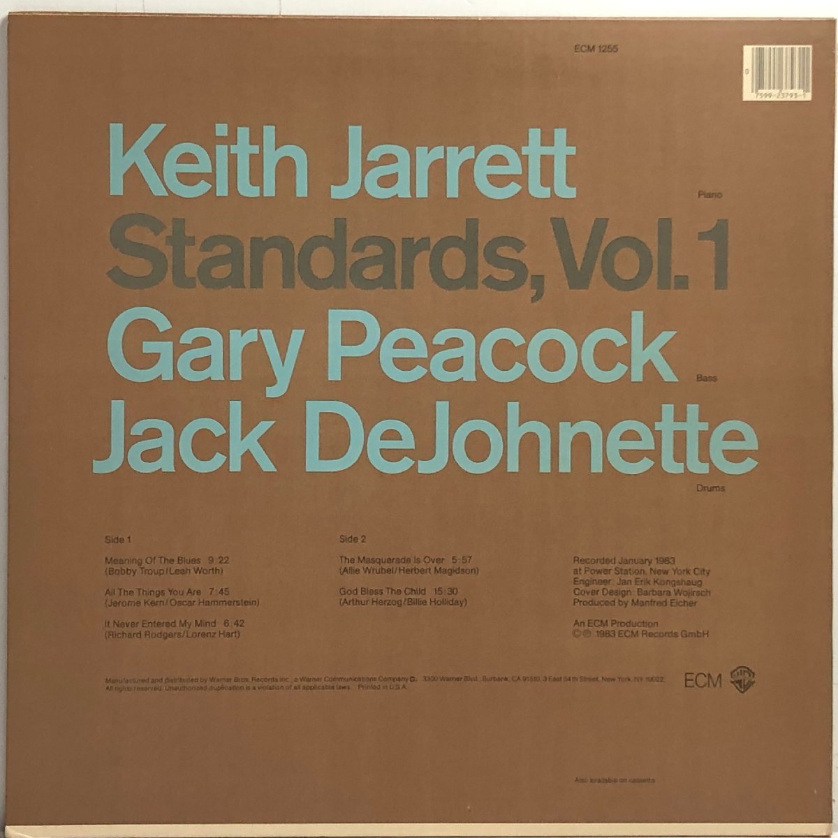 【US盤 LP】KEITH JARRETT / STANDARDS. VOL.1 スタンダーズ Vol.1 / キース・ジャレット・トリオ / MASTERDISK刻印 ECM 1-23793 ▲_画像6