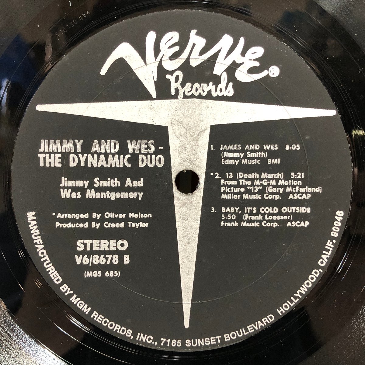 【US盤 LP】JIMMY SMITH & WES MONTGOMERY / THE DYNAMIC DUO / ジミー・スミス&ウエス・モンゴメリー / VAN GELDER刻印 VERVE V6-8678▲店_画像6