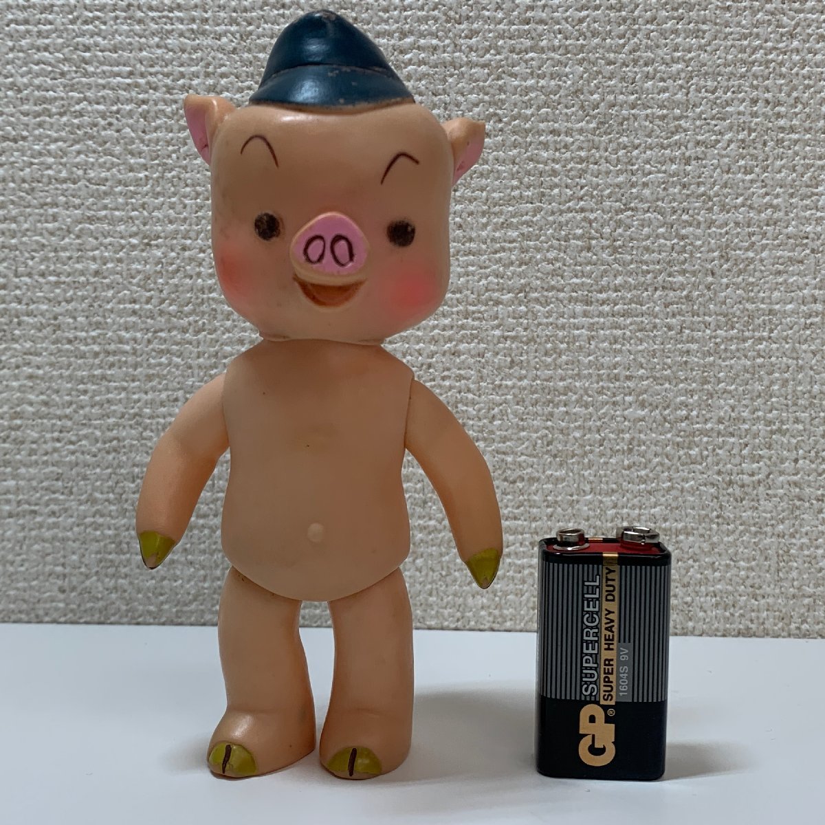 【高さ約15cm】旧バンダイ ブーフーウー ソフビ 人形 三匹の子ぶた NHK 人形劇 昭和レトロ ☆_画像2