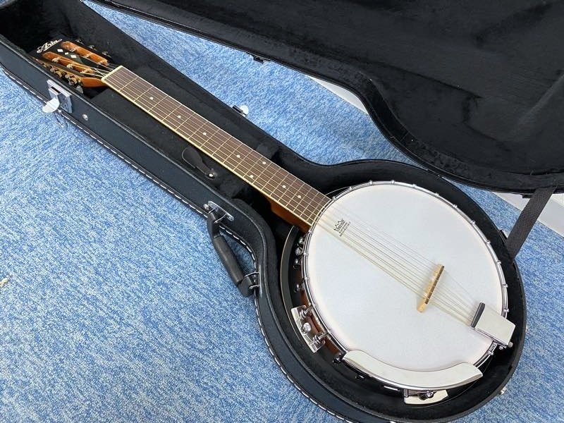 中古◆ ARIA SB-10G Guitar Banjo ◆ アリア ギターバンジョー 難有りのハードケース付属です♪_画像1