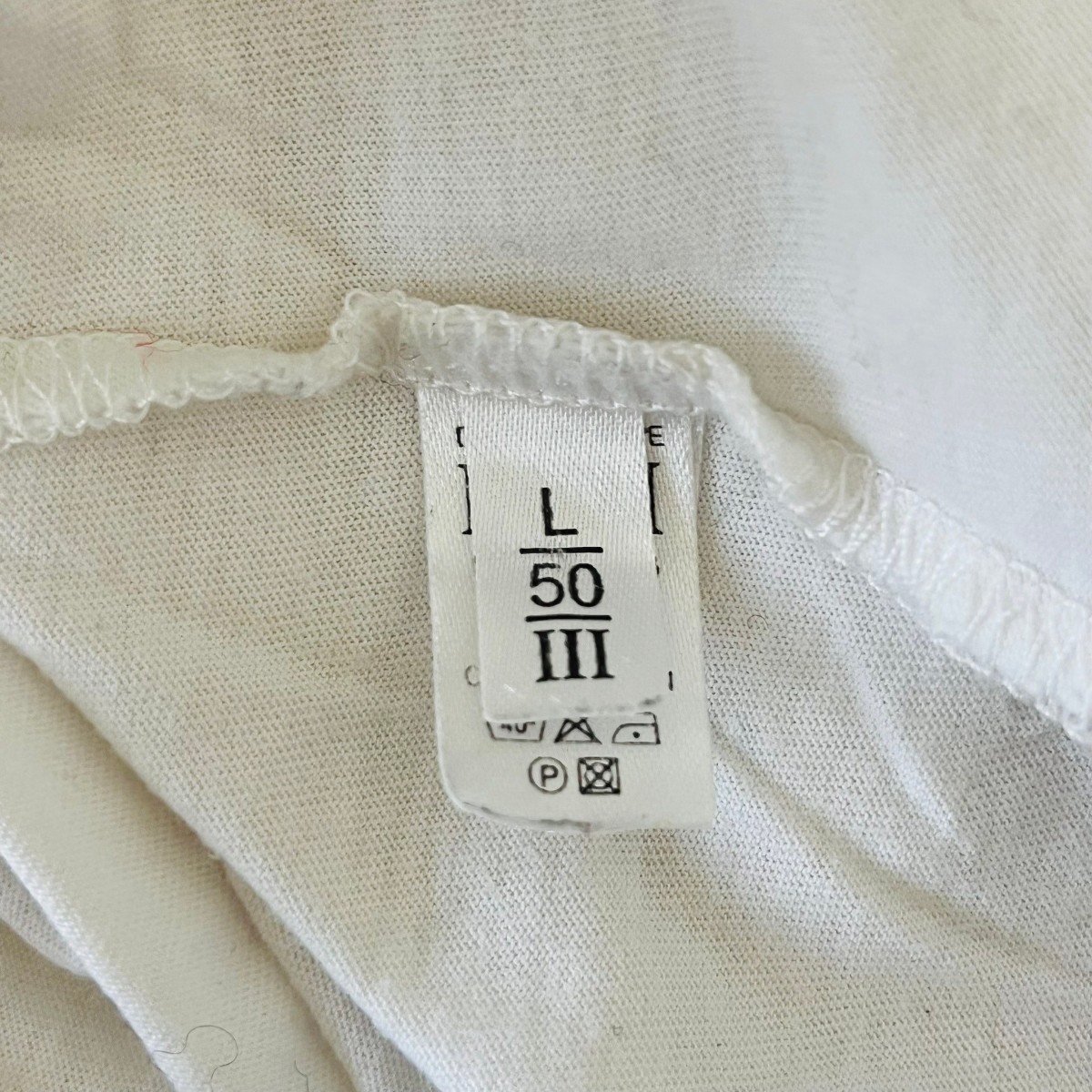 H6302cL EMPORIO ARMANI エンポリオアルマーニ サイズL 長袖Tシャツ ロンT カットソー ホワイト 白 レディース ロゴプリント 綿100%_画像7