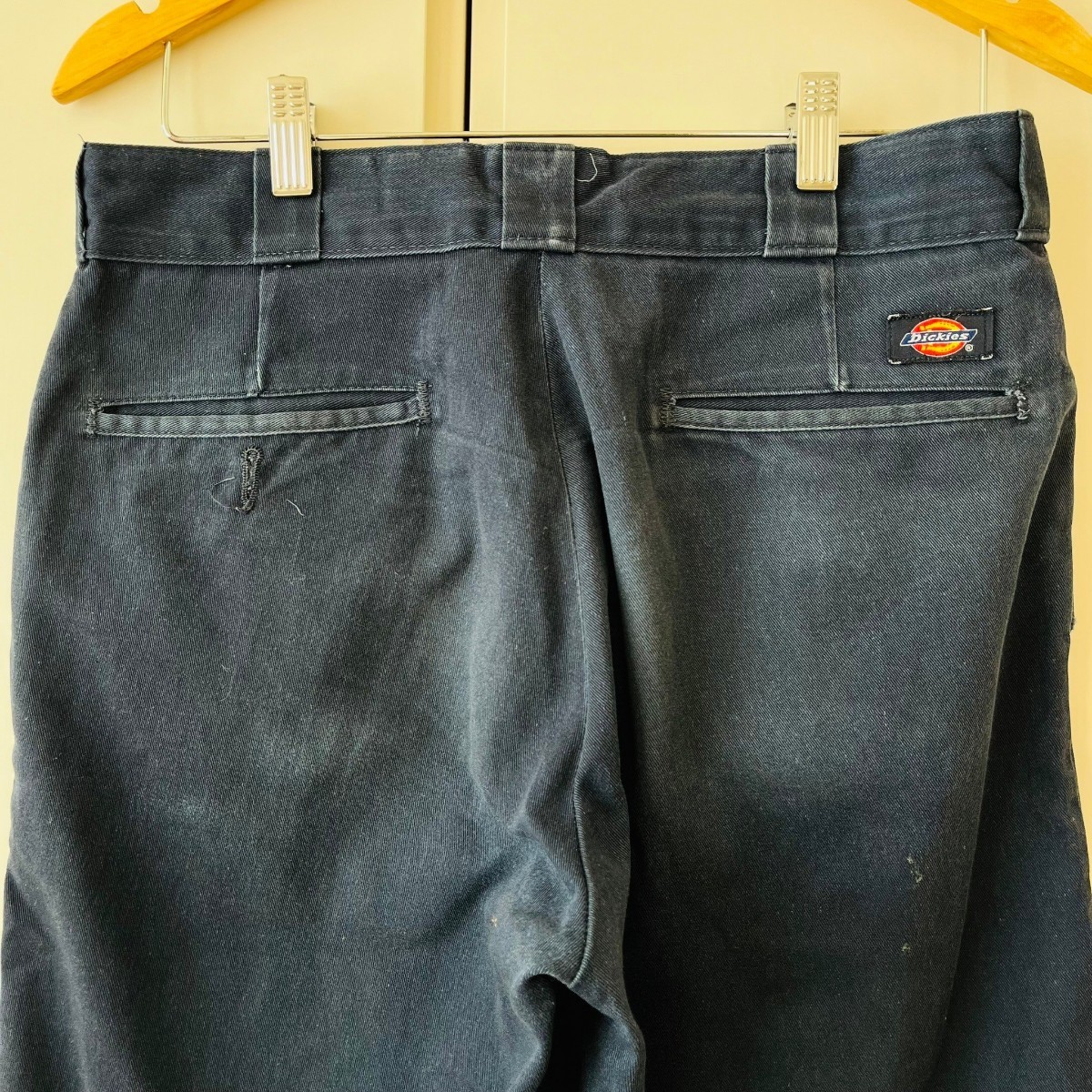 H6317cL Dickies 874 ディッキーズ874 サイズM位 ワークパンツ チノパンツ チノパン ネイビー 紺色 メンズ 古着 スケーター カジュアル_画像5