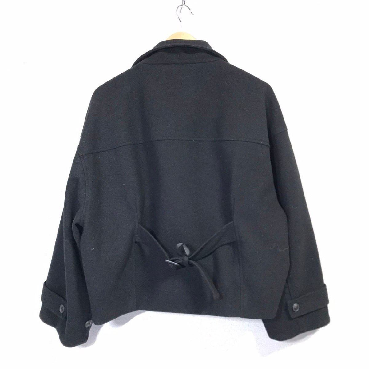 H6478dL Urban Research KBFke- Be ef size One (L~XL rank ) short oversize coat black black lady's jacket 