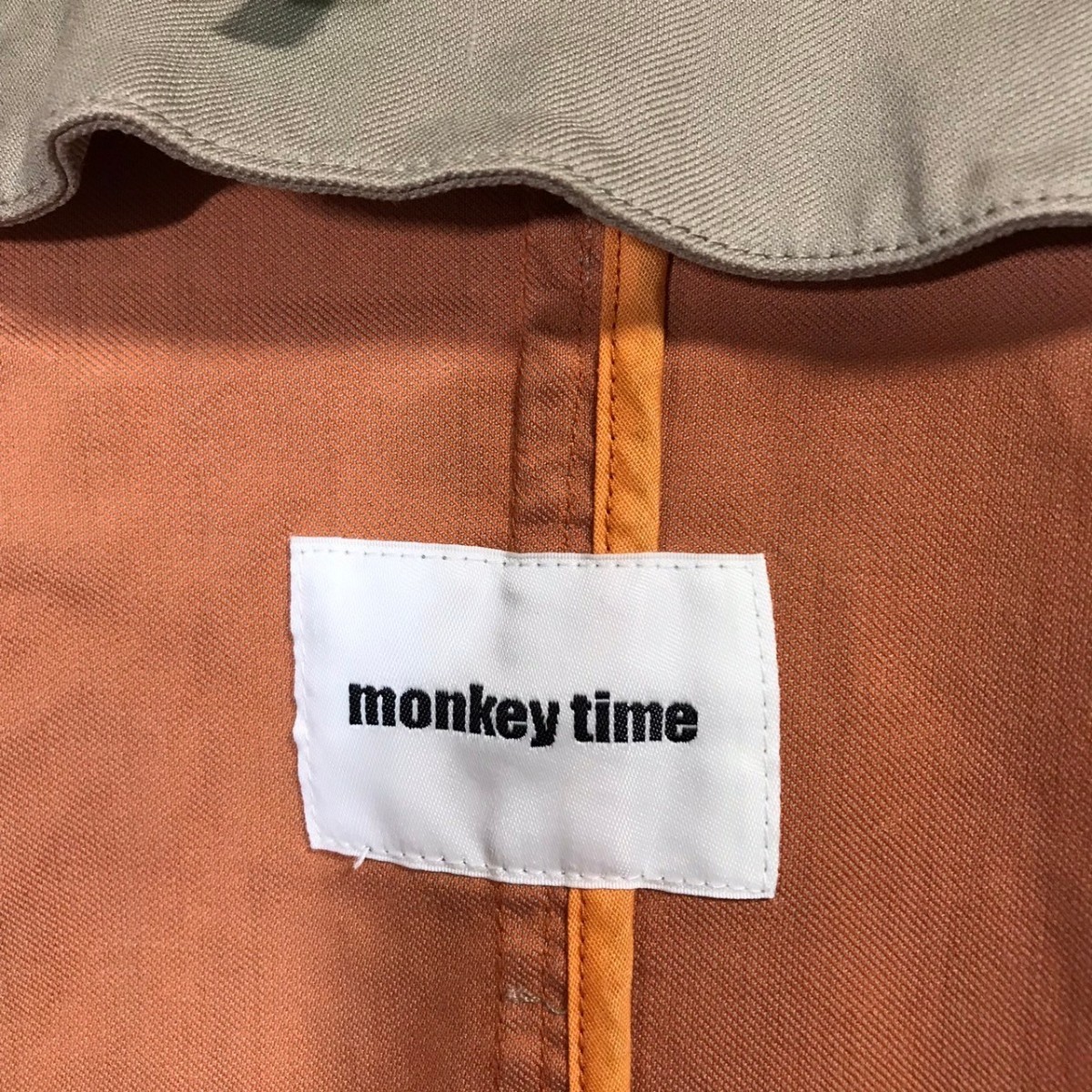 H6475dL UNITED ARROWS ユナイテッドアローズ MONKEY TIME モンキータイム サイズL トレンチコート ロングコート ベージュ メンズ の画像6