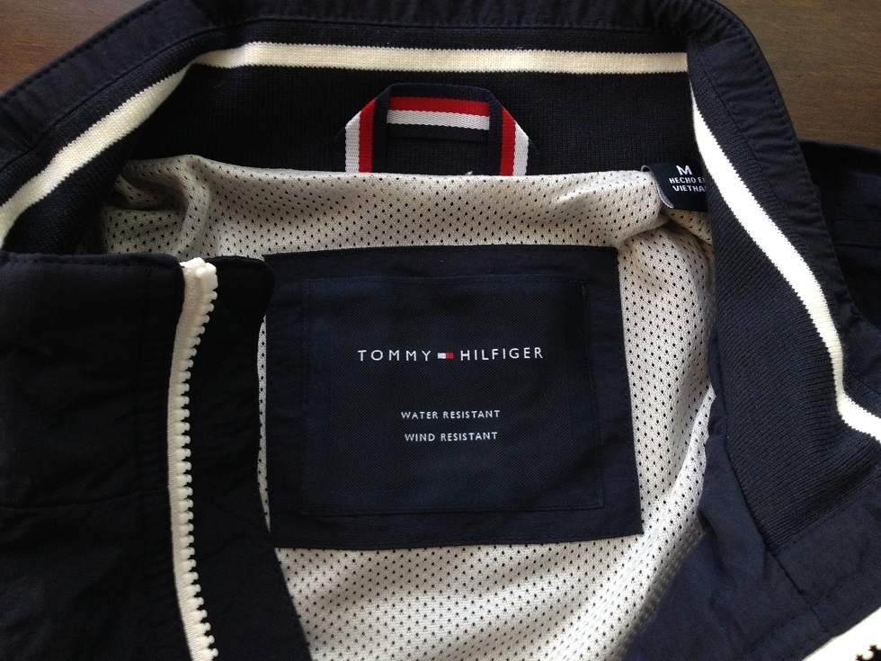 【既決USA】トミーヒルフィガー ★ TOMMY HILFIGER@完売袖&衿裏【HILFIGER】刺繍ロゴ入ボンバーJKT【TH Men's Bomber Jacket】 紺 @@2XL_画像6