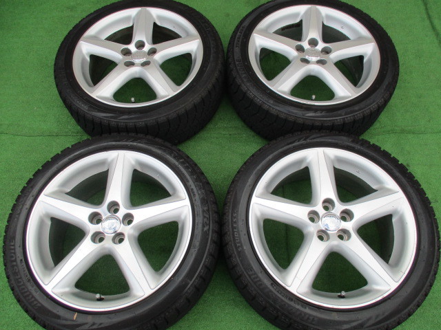 トヨタ純正 カルディナ ウイッシュ プリウス カローラツーリング 215/45R17 ブリザック バリ山 7J +45 PCD100 手渡し歓迎 (C2057)_画像1