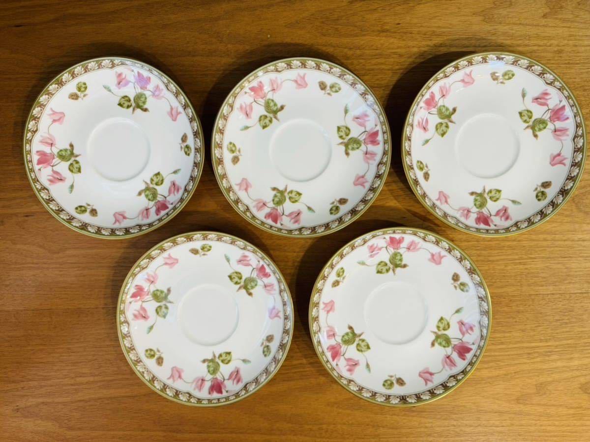 【美品】Noritake ノリタケ CYCLAMEN TOUCH シクラメンタッチ 9654 カップ&ソーサー C/S C&S 5客セット まとめて_画像6