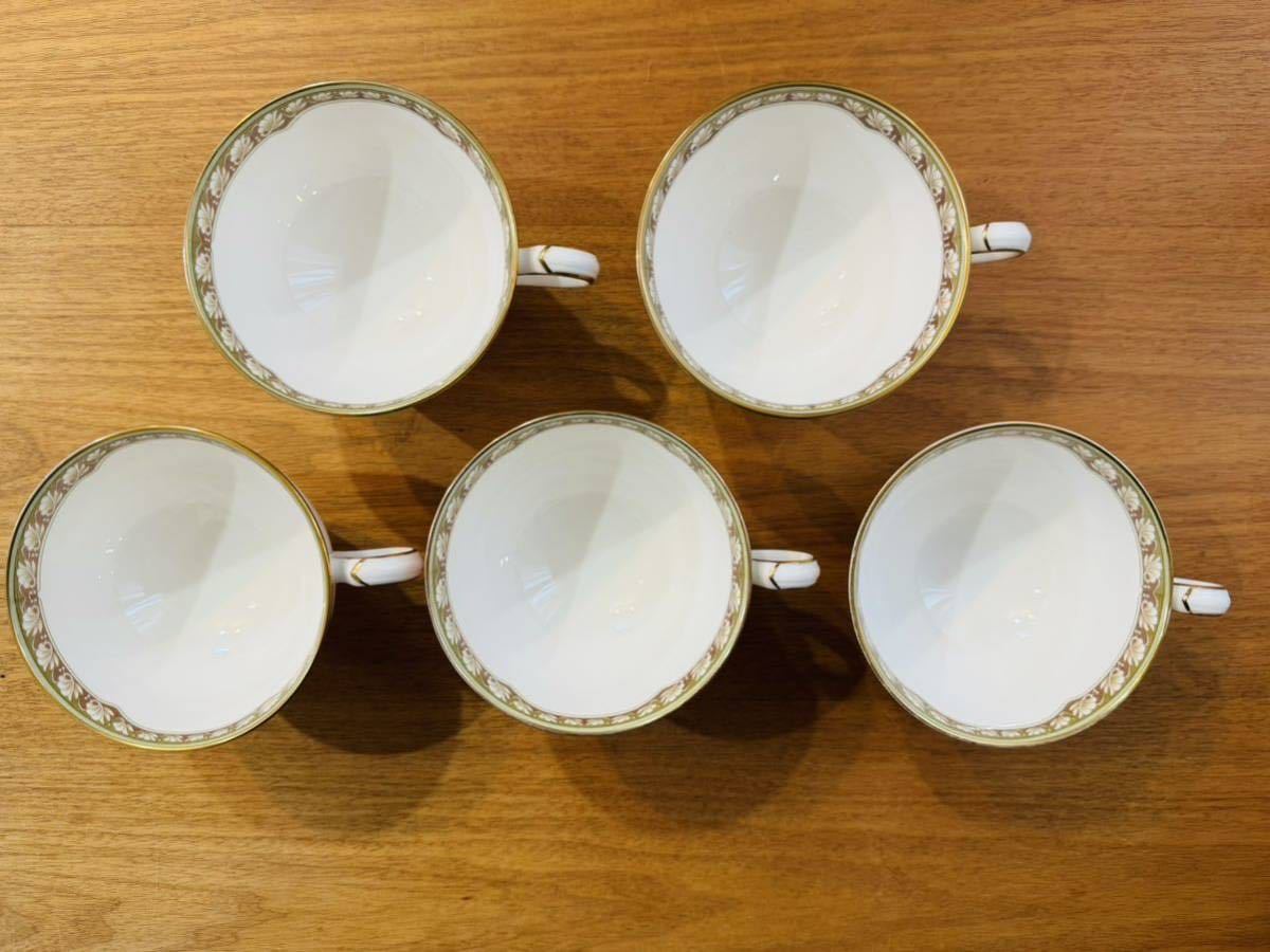 【美品】Noritake ノリタケ CYCLAMEN TOUCH シクラメンタッチ 9654 カップ&ソーサー C/S C&S 5客セット まとめて_画像2