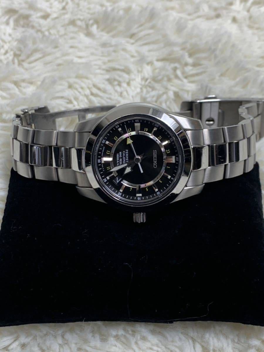 希少 SEIKO セイコー 8F56-00F0 パーペチュアル強化耐磁モデルAntimagnetic16000A/m GMT プロスペックス　美品_画像3