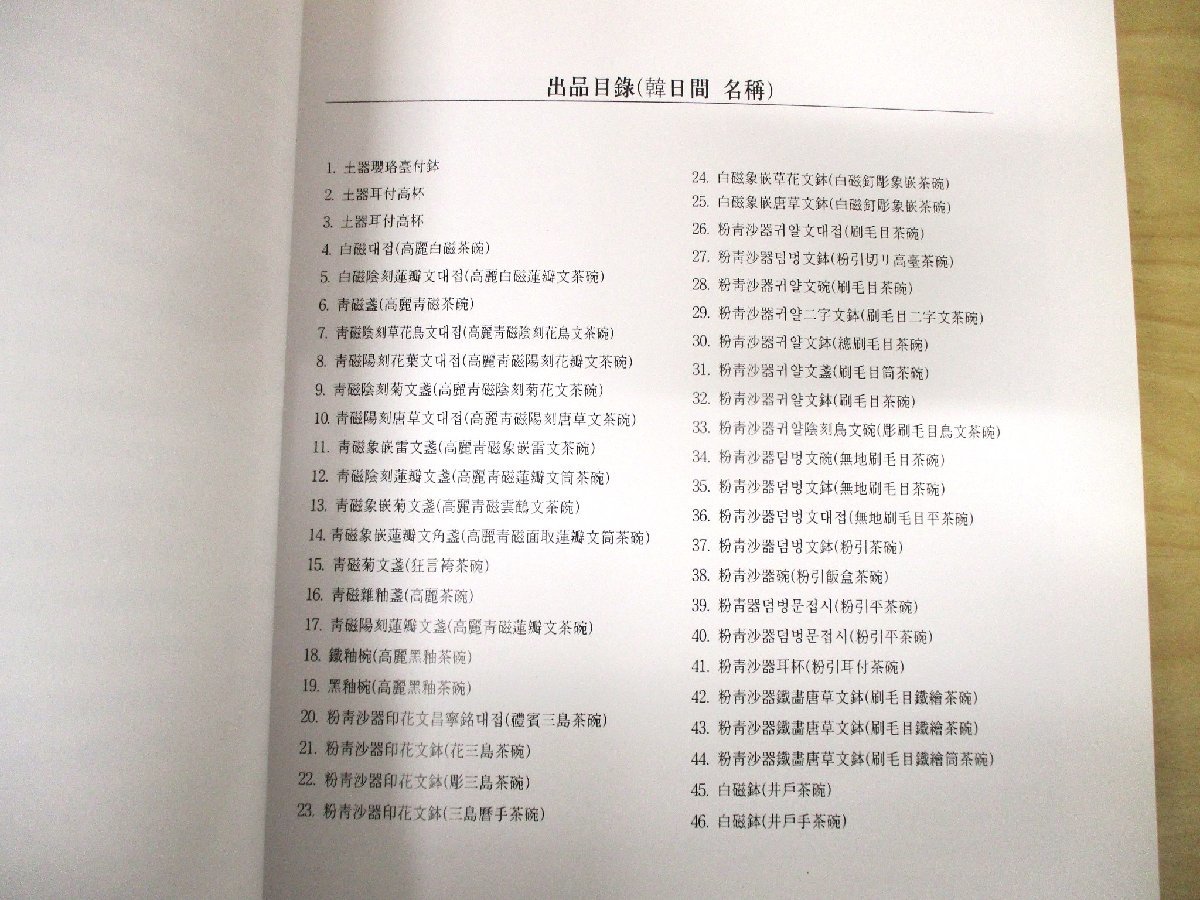 ◇C3427 書籍「日韓陶磁文化交流展」韓国動産文化財振興院 1995年 韓国語/日本語 高麗 白磁 青磁 刷毛目 やきもの 茶碗 陶磁器 朝鮮_画像2