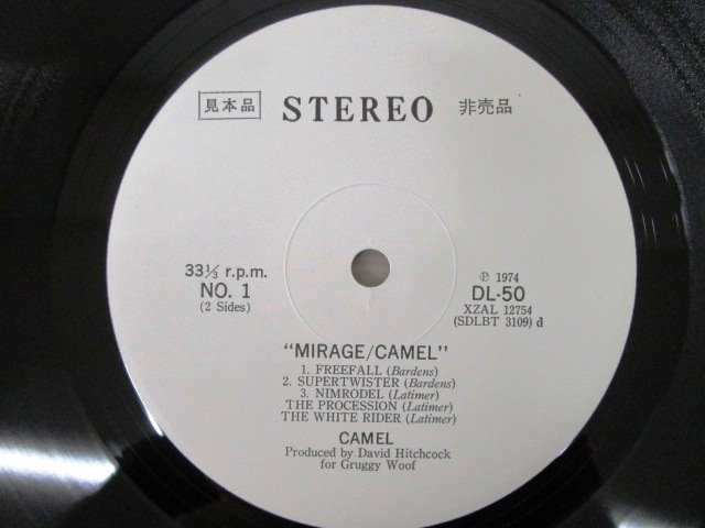 ◆F2000 LPレコード「【見本盤/プロモ盤白ラベル/帯付】蜃気楼 MIRAGE / キャメル CAMEL」DL-50 デラム・レコード 非売品/プログレ_画像4