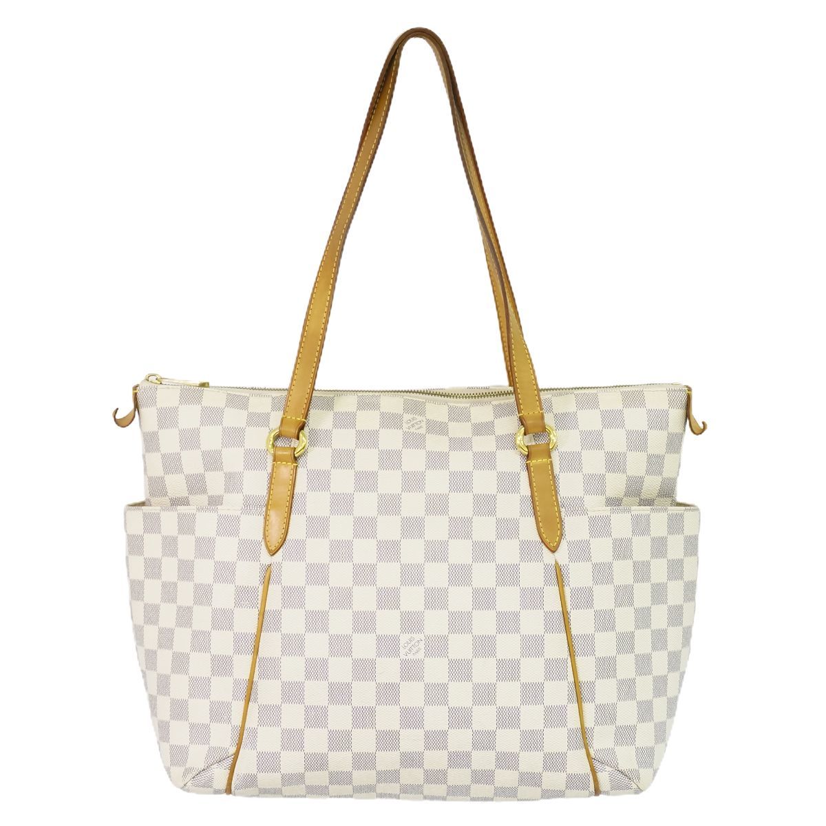 本物 ルイヴィトン LOUIS VUITTON LV 旧型 トータリー MM ダミエ アズール トートバッグ ショルダーバッグ ホワイト N51262