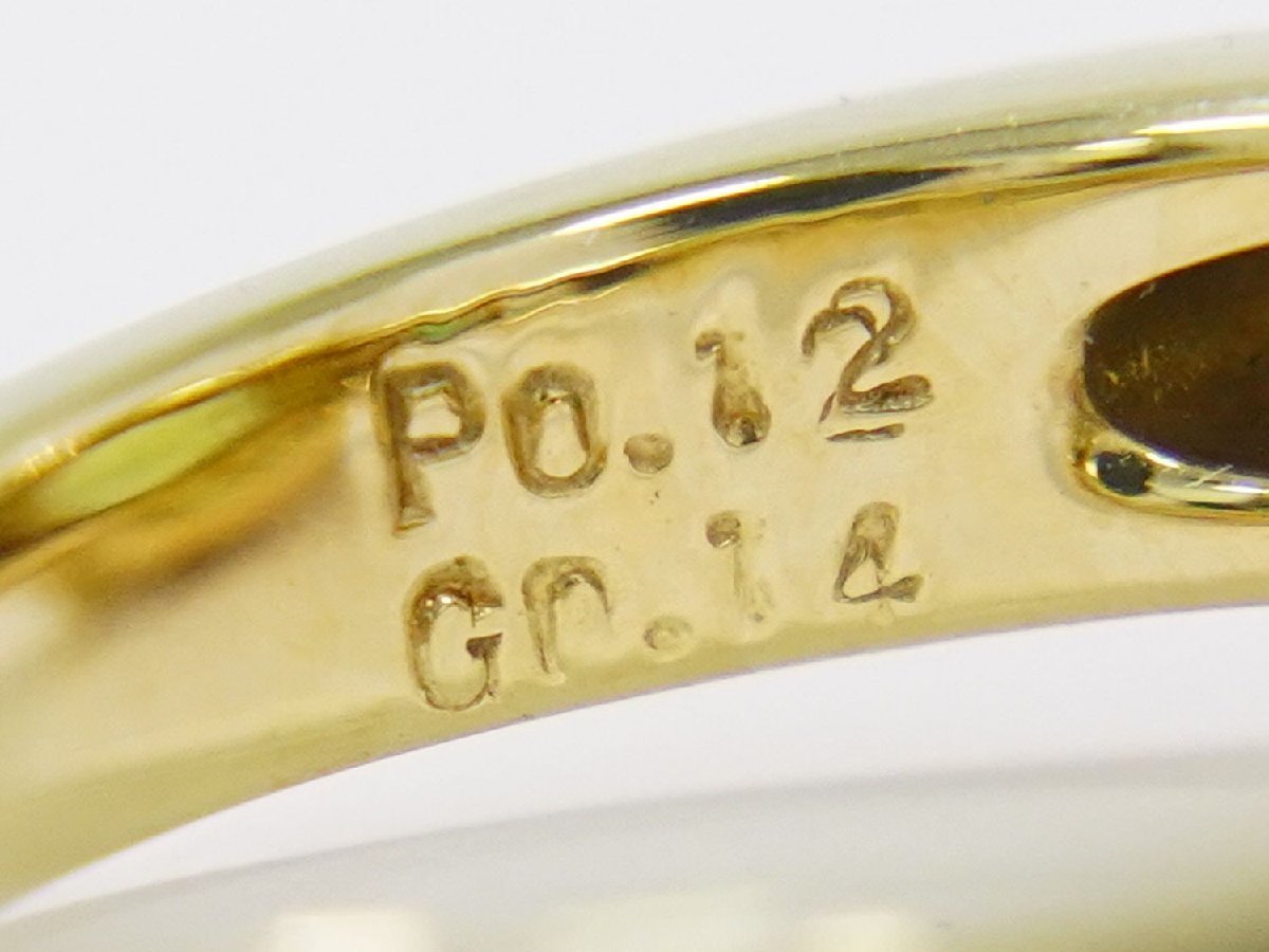 本物 ラヴェリーテ La Verite ペリドット 1.60ct 0.12ct ガーネット 0.14ct K18 YG リング 指輪 10号 イエローゴールド グリーン_画像7