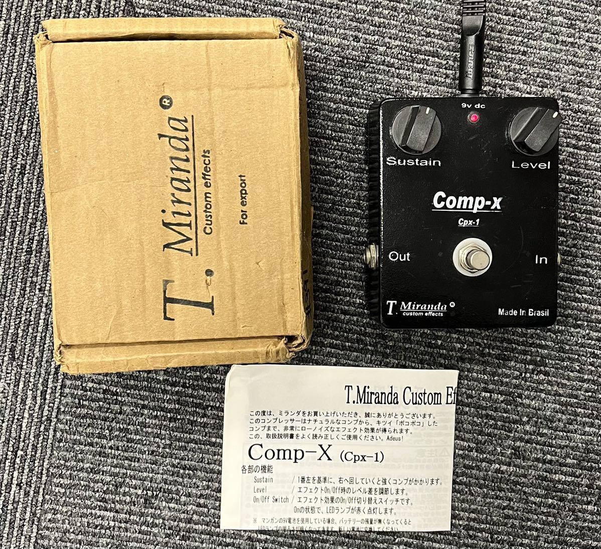 T.MirandaCpx-1 Comp-x コンプレッサー・エフェクター・ペダル　元箱・日本語マニュアル付属_画像1