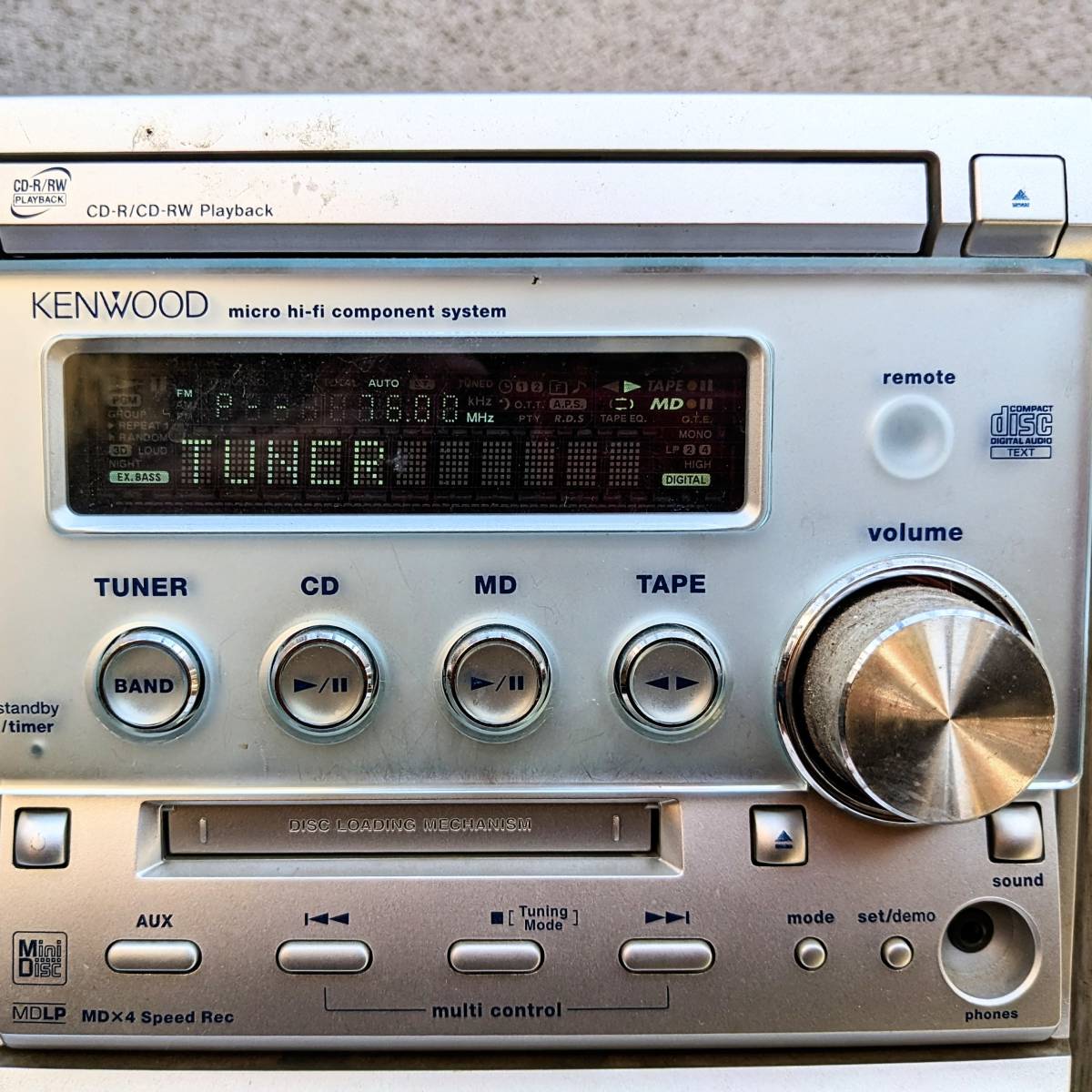 KENWOOD ケンウッド MD/CD/カセット/FM ミニコンポ RXD-SK3MD 中古_画像4