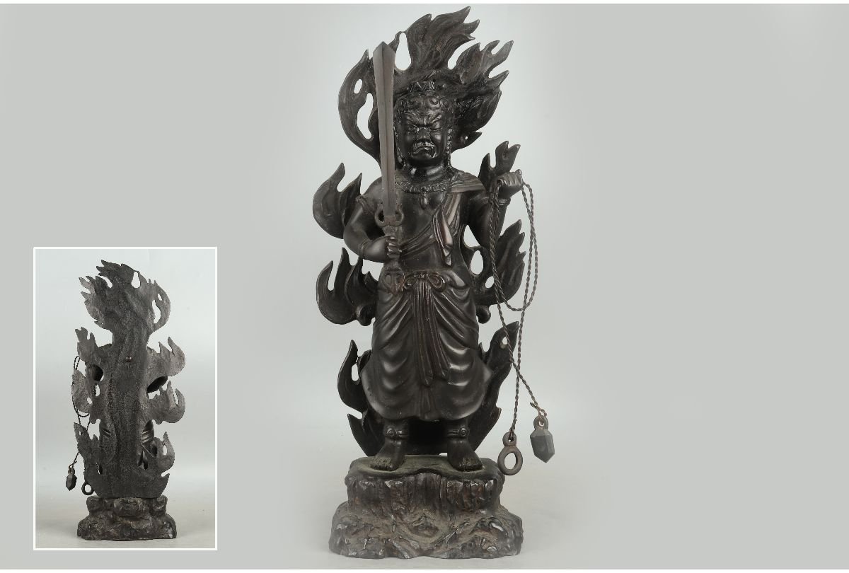 最高の品質の [URA]仏教美術/銅製不動明王立像/2549g/12-12-101 (検索