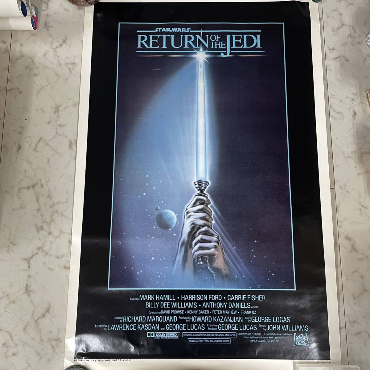 スターウォーズ ジェダイの復讐　大型ポスター■Star Wars: Episode VI Return of the Jedi poster■ライトセーバー/ジェダイの帰還/当時物_画像1