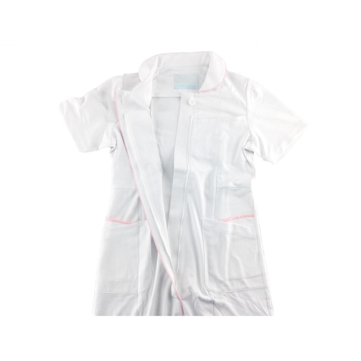  One-piece silky high stretch color scheme piping beautiful line nursing . nursing .LL white x pink postage 250 jpy 