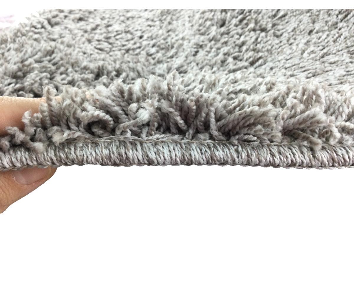 シャギーラグ アース防ダニ加工 抗菌 ホットカーペット対応 床暖房対応 日本製 2.4畳 190x190cm ライトグレー_画像3
