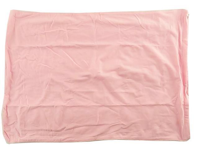 ピローケース 綿100% ニット素材 ファスナータイプ 43x63cm ピンク 送料250円_画像1