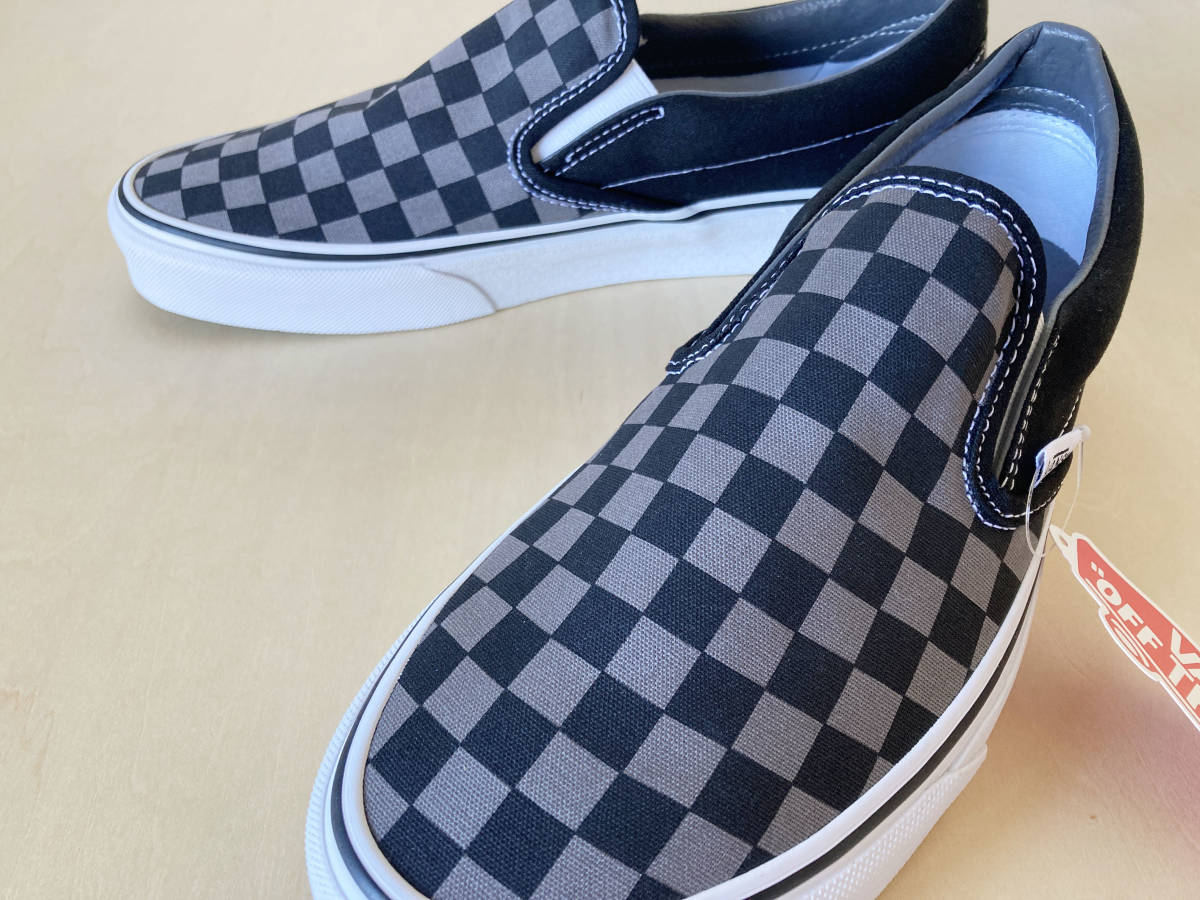  27.5cm スリッポン チェッカーボード VANS SLIP-ON BLACK/PEWTER/CHECKERBOARD US9.5/27.5cm VN000EYEBPJの画像2