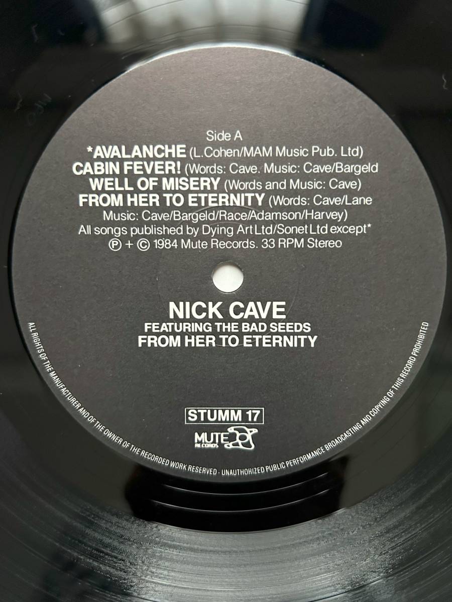 UKオリジナル希少ＬＰ「 NICK CAVE（ニック・ケイヴ）/ FROM HER TO ETERNITY（フロム・ハー・トゥ・エタニティ） 」_画像5