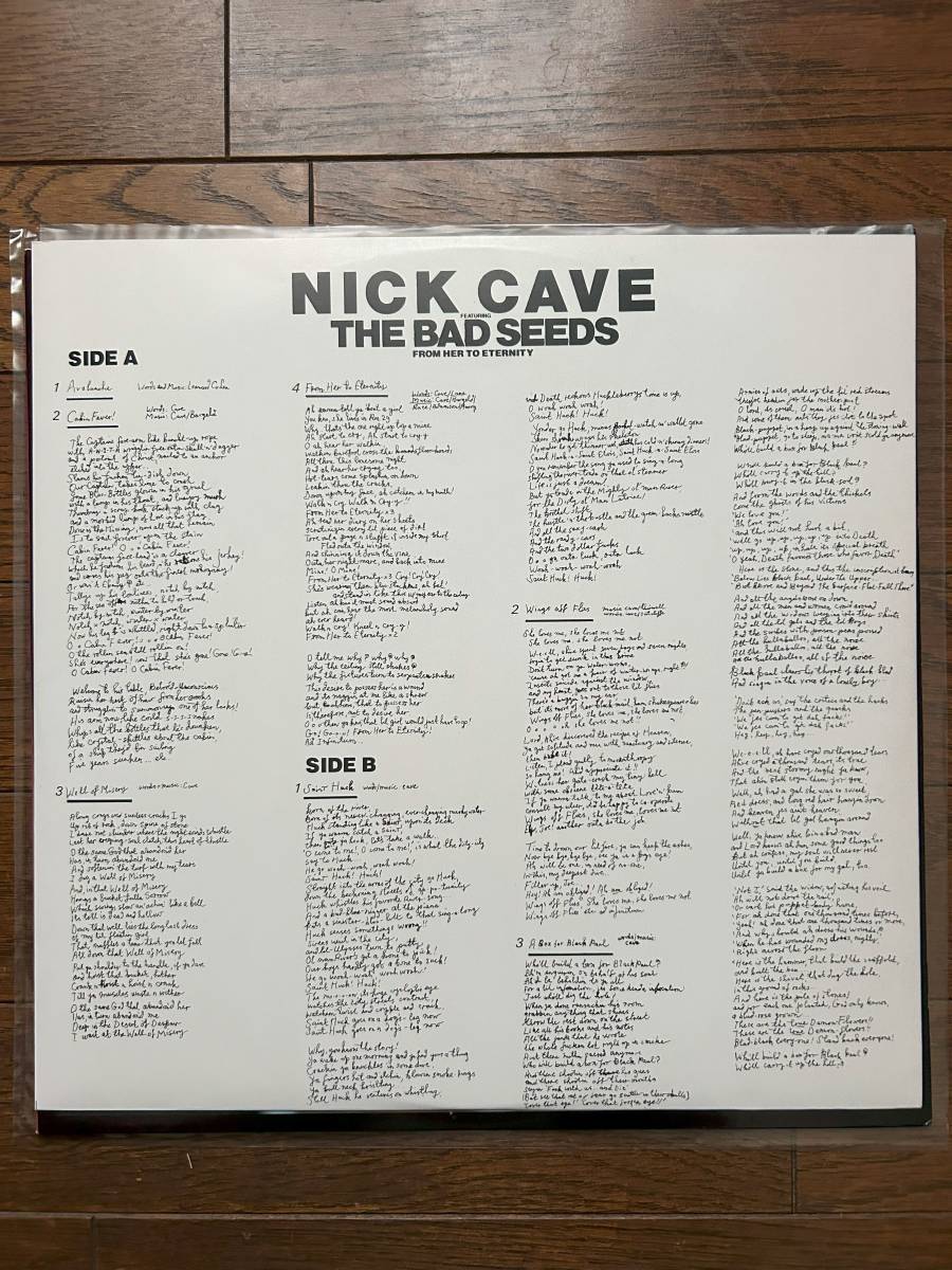 UKオリジナル希少ＬＰ「 NICK CAVE（ニック・ケイヴ）/ FROM HER TO ETERNITY（フロム・ハー・トゥ・エタニティ） 」_画像7