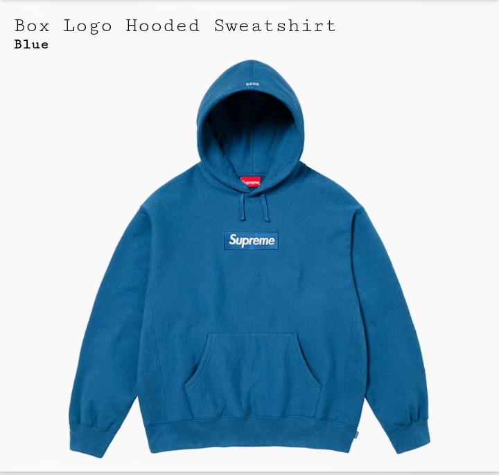 入荷済み Supreme box logo Hooded 青 L ボックスロゴ | temporada.studio