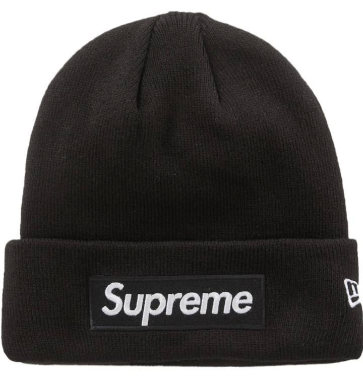 即決 送料無料 Supreme シュプリーム 23AW New Era Box Logo Beanie ニューエラ ボックスロゴ ビーニー ブラック 黒 国内正規品 新品未使用_画像1