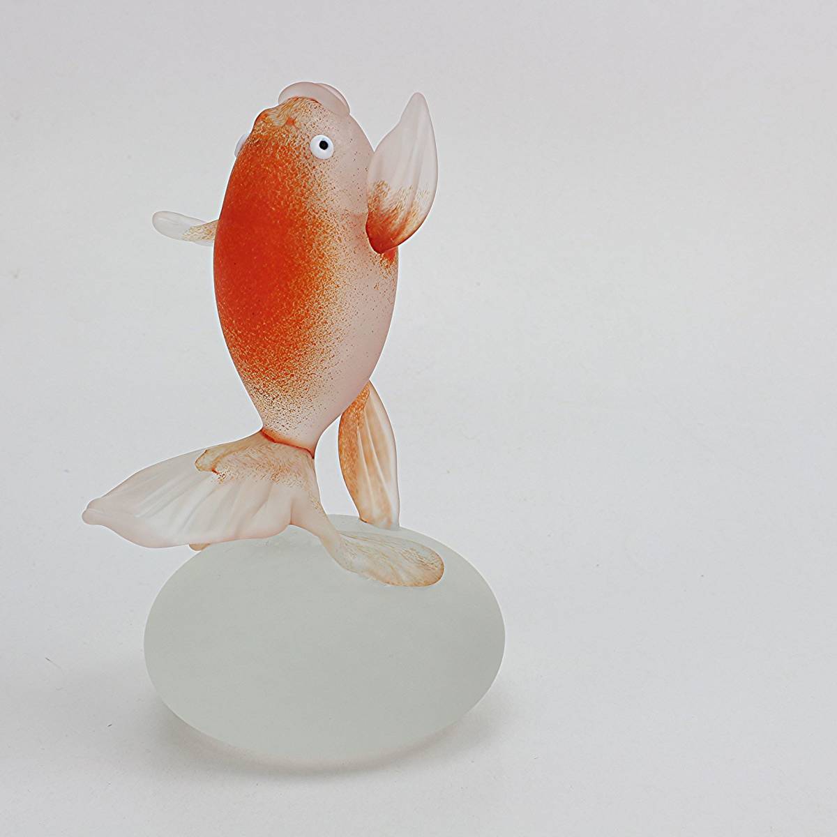 20-60代からのファッション通販 下田顕生Shimoda 「赤い金魚 ガラス工芸品 吹きガラス 作 Kensei 工芸ガラス