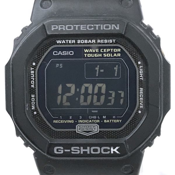 CASIO カシオ G-SHOCK ジーショック 腕時計 タフソーラー GW-5600BJ The G 電波ソーラー デジタル スクエア 四角 ブラック カジュアル_画像1