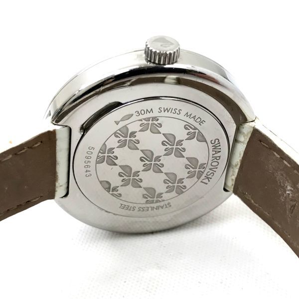 Swarovski スワロフスキー 腕時計 クオーツ 5095643 ホワイト シルバー クリスタル キラキラ ゴージャス 箱付き 電池交換済み 動作確認済_画像6