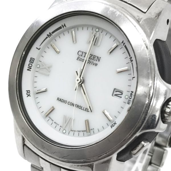 CITIZEN シチズン Eco-Drive エコドライブ 腕時計 A412-T002595 電波ソーラー カレンダー アナログ シルバー シンプル おしゃれ ビジネス_画像1