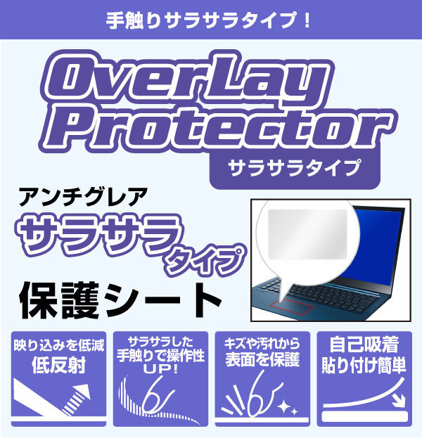 Lenovo IdeaPad Flex 5i Gen 8 16型 タッチパッド 保護フィルム OverLay Protector レノボ ノートPC アンチグレア さらさら手触り_画像2