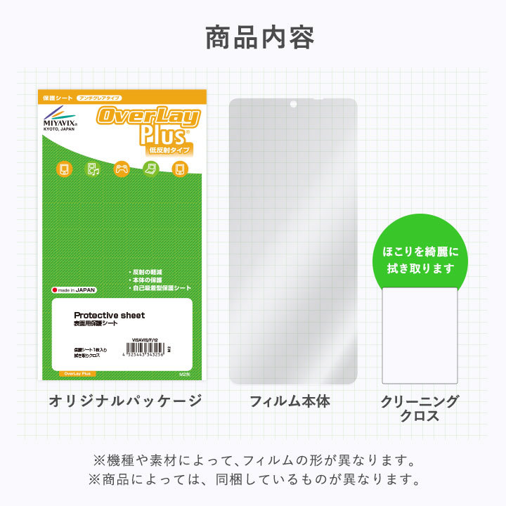 Sunway CarPlay Android Auto 対応 バイク用モニター P503-D 保護 フィルム OverLay Plus for Sunway P503D アンチグレア 反射防止 非光沢_画像6