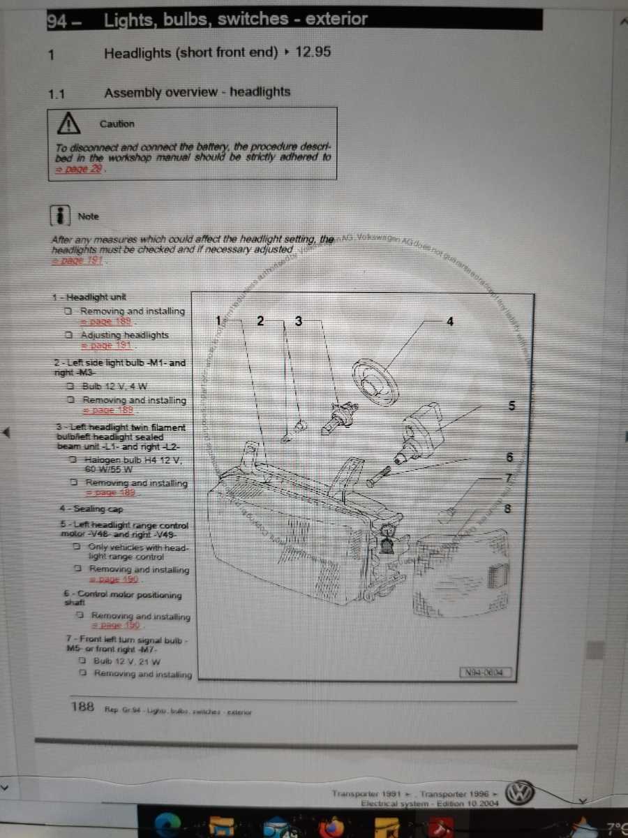 VW　ヴァナゴン　整備書　リペアマニュアル　ワークショップマニュアル　VW T4 VAG　Workshop　Manual　PDF版　Toransporter　1991以降._画像6