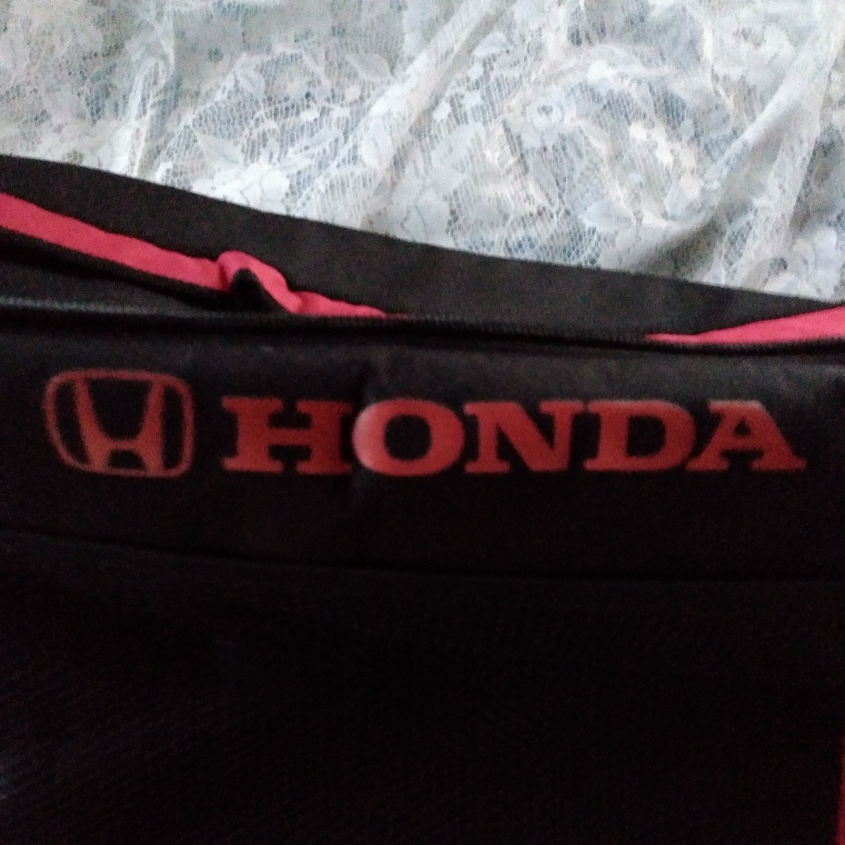  rare unused Honda HONDA largish nylon cloth bag shoulder also red black super-discount 