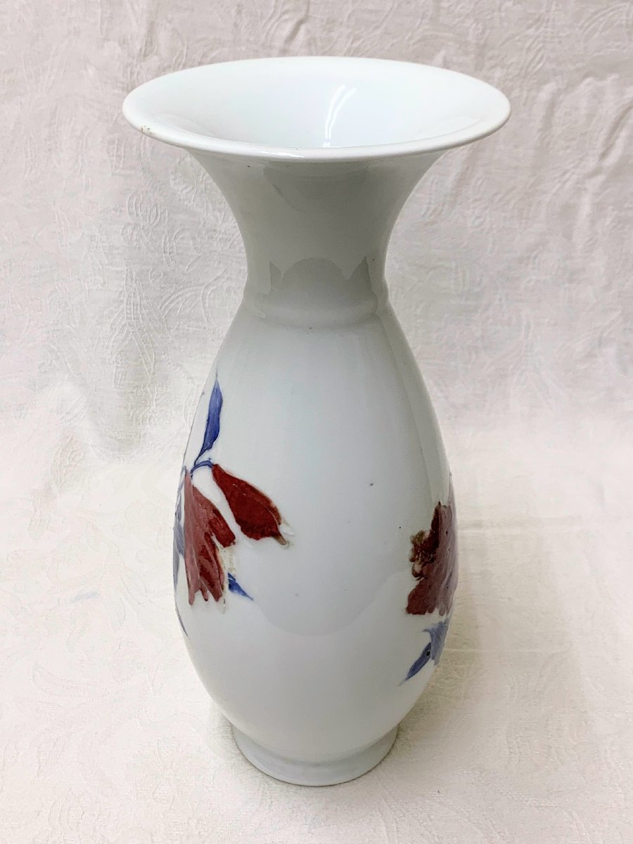 13222/ Kyoyaki Shimizu ... blue and white ceramics 100 . vase also box flower vase flower go in flower base antique ceramics 