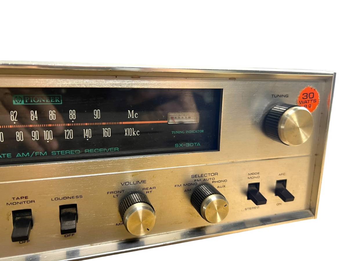 to0853 Pioneer SX-30TA パイオニア ステレオ レシーバーアンプ レトロ AM FM 真空管オーディオ アンティーク アンプ機器 現状品_画像8