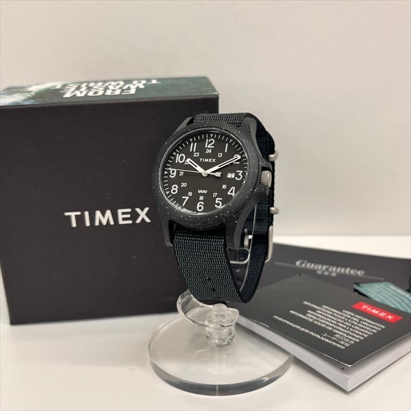 TIMEX タイメックス Reclaim Ocean リクレイム オーシャン 2v81900 ブラック リサイクル素材 ユニセックス腕時計 QZ クオーツ 稼働 極美品