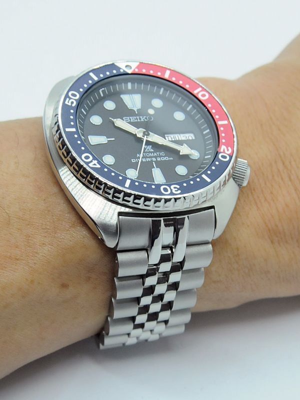 腕時計ベルト ジュビリー 22mm シルバー ソリッドEP SEIKO タートル SRP777 775 779_イメージ（時計は付属しません）