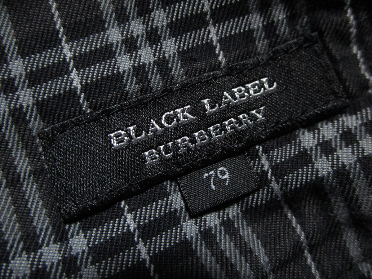 【バーバリーブラックレーベル】 インディゴ　ストレッチデニムパンツ　チェック袋布 （79） テーパード　BURBERRY BLACK LABEL　三陽商会_画像7