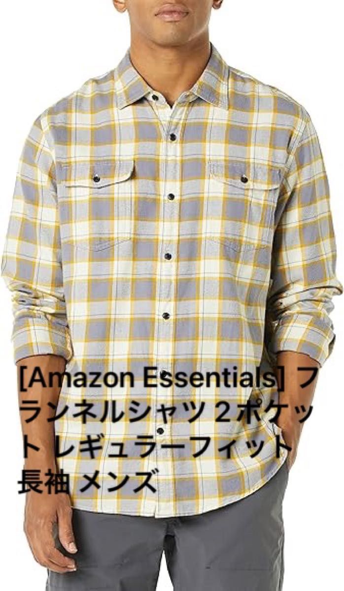 Amazon Essentials] フランネルシャツ 2ポケット レギュラーフィット