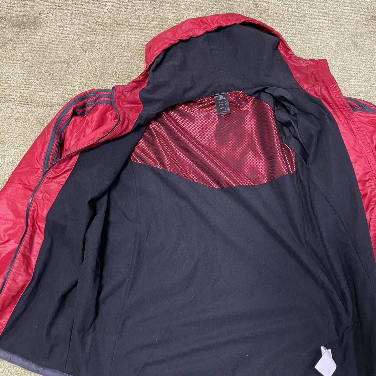 adidas climaproof 裏フリース ウォーマー スーツ セットアップ 上下 O アディダス XL 防風 防寒 撥水 ウインドブレーカー